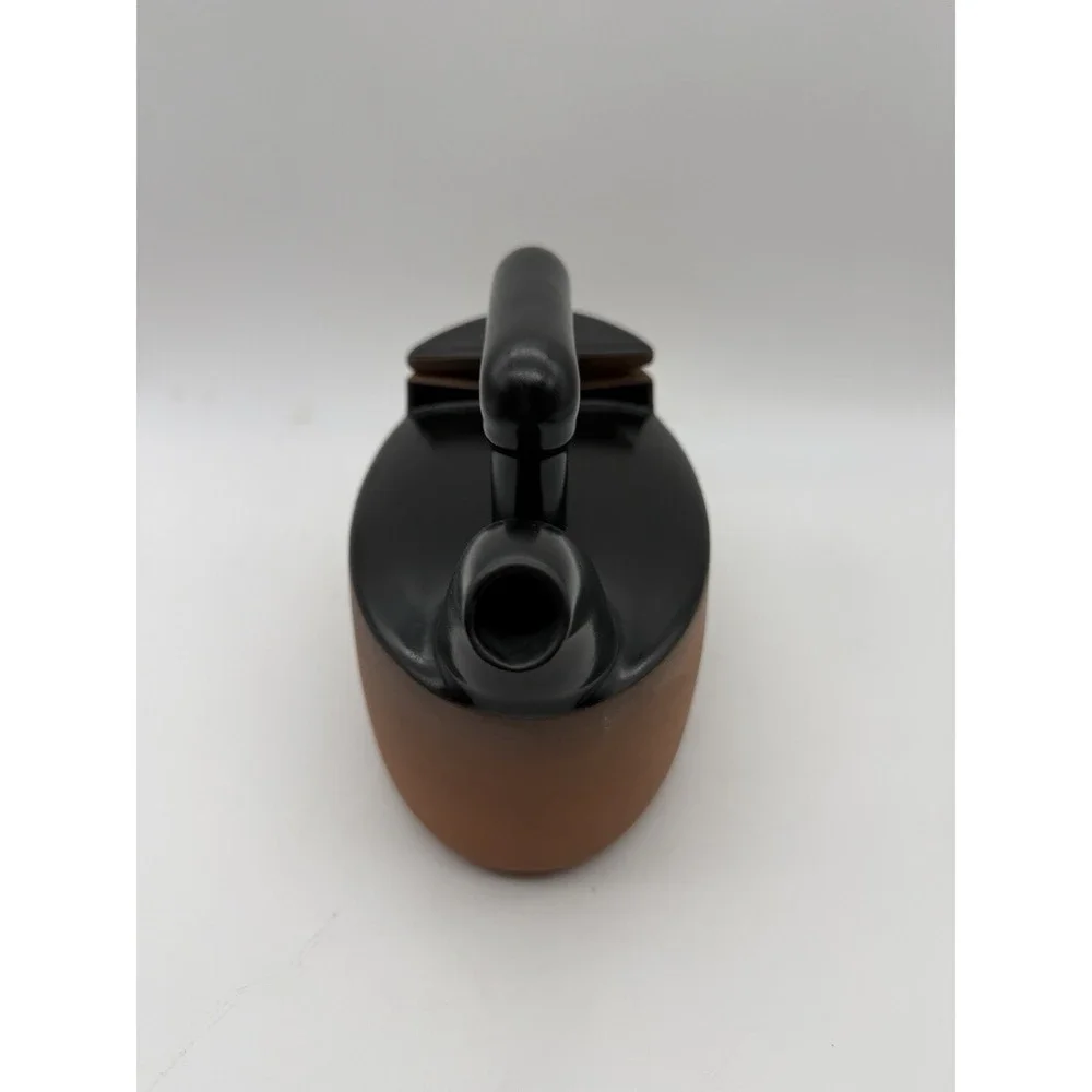 Vintage 1994 Paul Eshelman Modernist Studio Art Pottery Brown & Black Teapot
